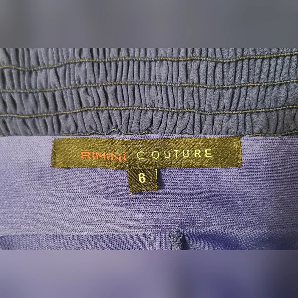 Rimini Couture Woman Size 6 Polyester Waist Accent Long Dress Gown Blue Lined - Picture 7 of 9